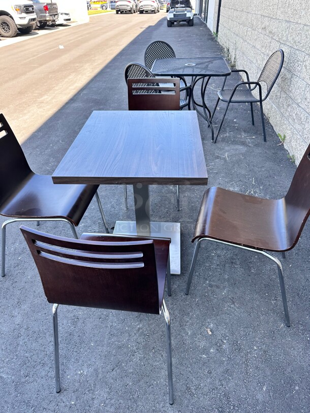  A Set Of Wooden Table and 4 Chairs
24x30x30  - Image 5 of 5