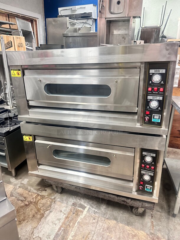 New Single Deck Commercial Bread or Pizza Electric Oven 110 Volt Tested and Working - Image 4 of 9