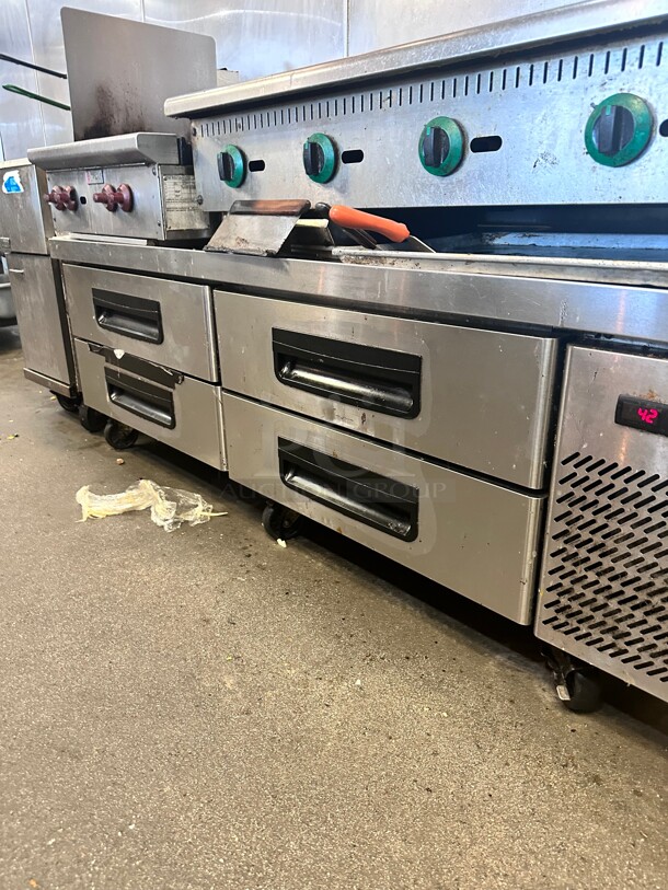 Working Norlake NLCB72 AdvantEDGE Refrigerated Chef Base 72 inch Wide 115 Volt - Image 1 of 5