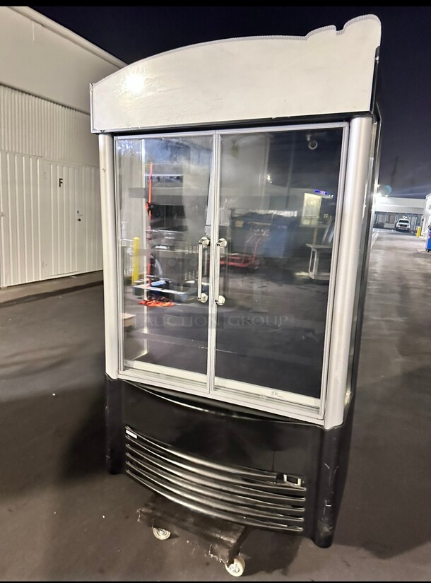 Clean AHT GD XLS Two Glass Swing  Door Merchandiser 115 Volt  - Image 1 of 8