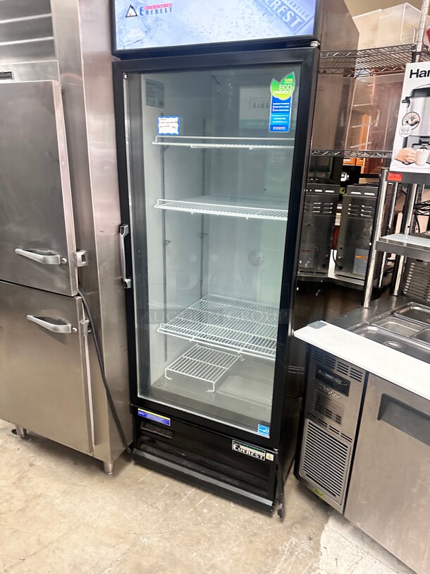 Excellent Condition Everest EMGR24B 28" One Section Glass Door Merchandiser - (1) Right Hinge Door, Black, 115v Tested and Working! - Image 4 of 9