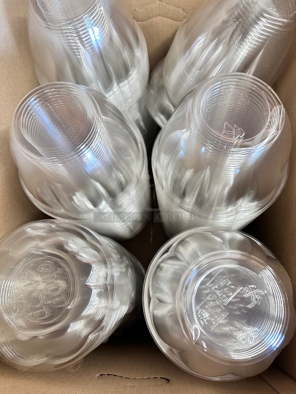 One Lot A Box Of Clear Plastic Salad Bowls Wit Covers - Image 5 of 5