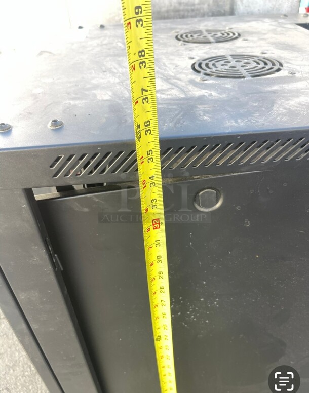 Commercial COMPONENT SERIES 38 inch TALL AV RACK IN BLACK FINISH Glass Music Cabinet - Image 6 of 8