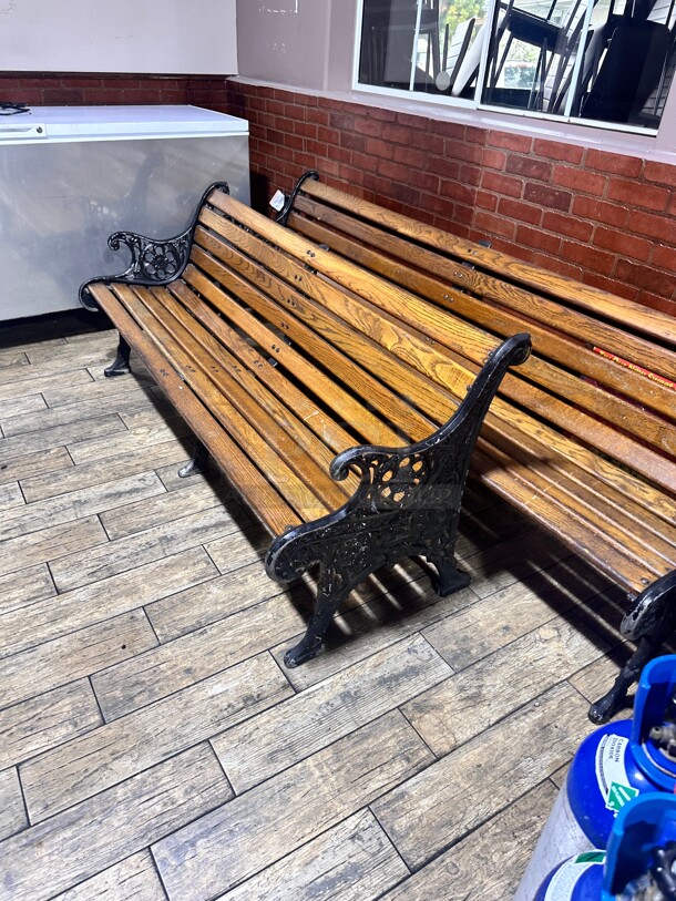 Commercial Wood and Metal Benches 
7 feet
5 feet - Image 2 of 7