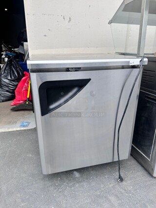 Late Model Turbo Air TUF-28SD 27 inch  W Undercounter Freezer w/ (1) Section & (1) Door, Left Hinged Door, 115v Working