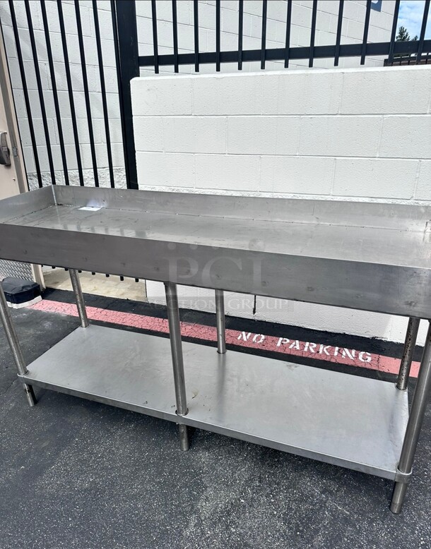 Commercial Heavy Duty Stainless Steel 72 inch Table With Under Shelf