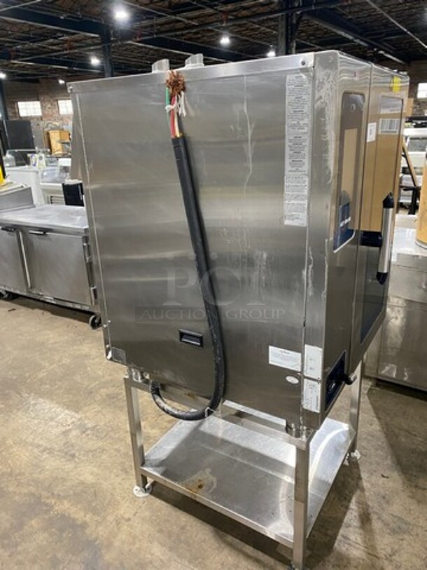 LATE MODEL! 2015  Alto Shaam Commercial Electric Powered Combitherm Convection Oven! With Underneath Storage Space! All Stainless Steel! On Legs! Model: CTP1010E SN: 1523110000 208/240V 60HZ 3 Phase! Working When Removed!  - Image 3 of 12
