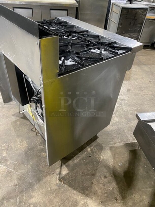 Garland Commercial Natural Gas Powered 6 Burner Stove! With Back Splash! With Convection Oven Underneath! Metal Oven Rack! All Stainless Steel! - Image 4 of 9