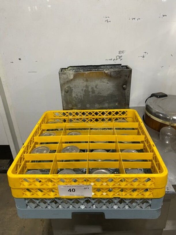 ALL ONE MONEY! Clear Glass Stemmed Martini Glasses! Includes Poly Cup Crate! - Image 1 of 5