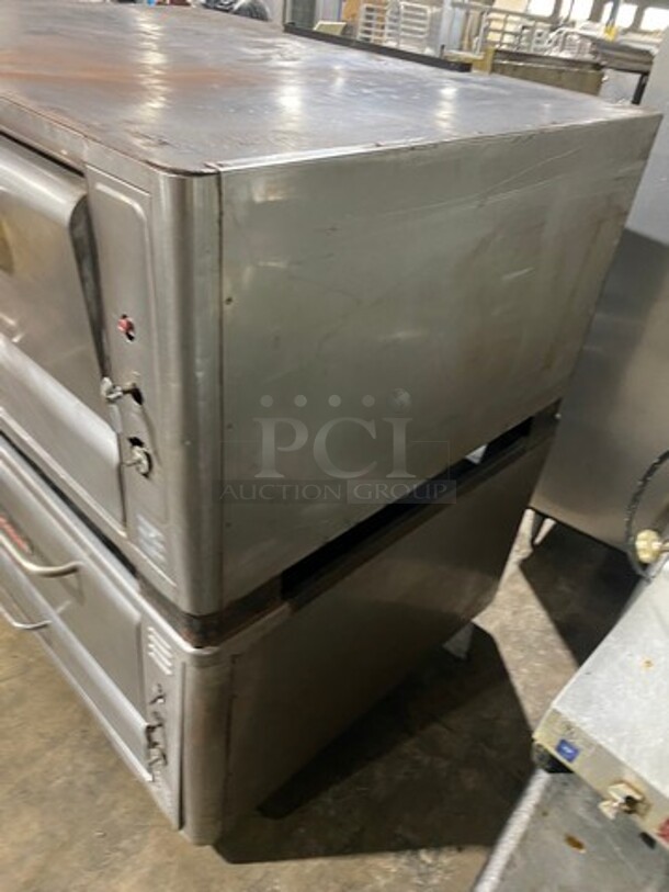 Blodgett Commercial Natural Gas Powered Double Deck Baking/ Pizza Oven! All Stainless Steel! On Legs! 2x Your Bid Makes One Unit! - Image 2 of 12