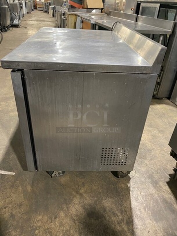 True Commercial 2 Door Refrigerated Lowboy/Worktop Cooler! With Backsplash! All Stainless Steel! On Casters! WORKING WHEN REMOVED! Model: TWT48 SN: 7214715 115V 60HZ 1 Phase - Image 2 of 8