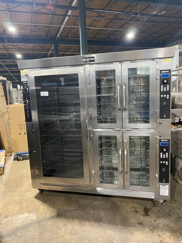 AMAZING! BEAUTIFUL! Doyon Commercial Electric Powered Baking Oven And Proofer Oven Combo! With Steam Injection! With View Through Doors! With Metal Oven Racks! All Stainless Steel! On Casters! WORKING WHEN REMOVED! Model: JAOP12SL SN: 588350001212208V 60HZ 3 Phase - Image 1 of 12
