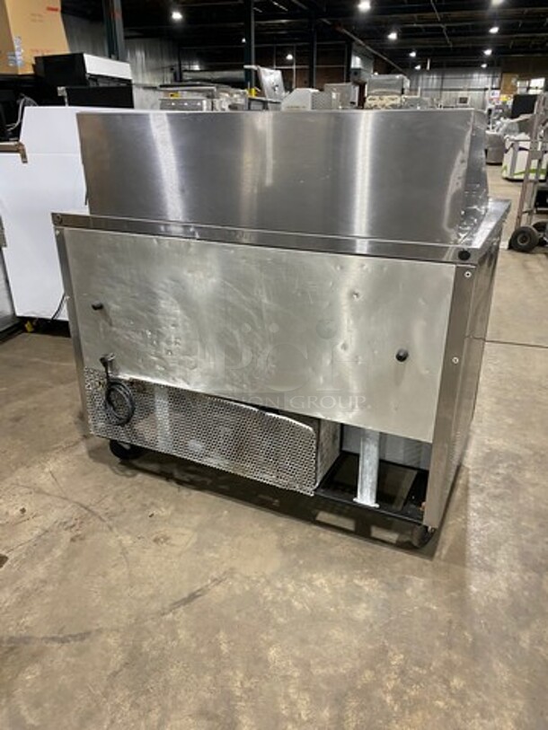 True Commercial Refrigerated Sandwich Prep Table! With 2 Door Underneath Storage Space! With Poly Coated Racks! All Stainless Steel! On Casters! Model: TSSU4818MB SN: 7025224 115V 60HZ 1 Phase - Image 3 of 9