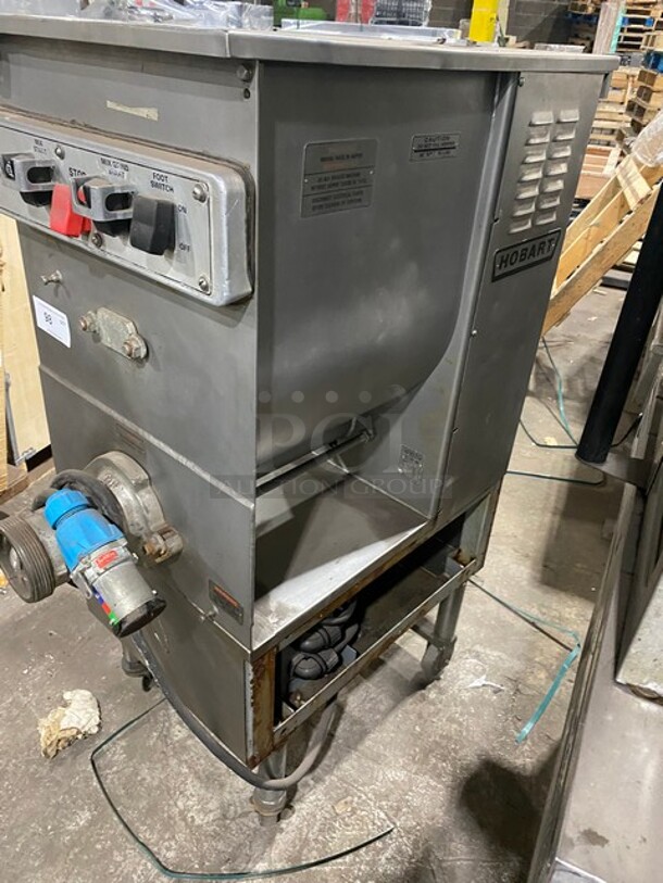 Hobart Commercial Heavy Duty Floor Style Meat Grinder! All Stainless Steel! On Casters! Model: 4246HD SN: 271052298 480V 60HZ 3 Phase - Image 2 of 9