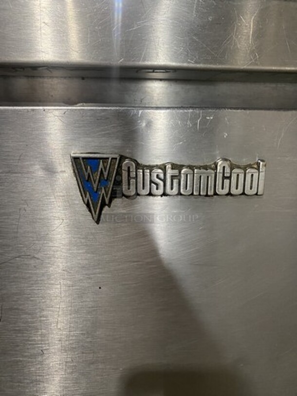 Custom Cool Refrigerated Lowboy/Worktop Cooler! With Raised Back Splash! All Stainless Steel! With 3 Door Cold Storage Underneath! 115V 1Phase! On Casters!  - Image 10 of 10