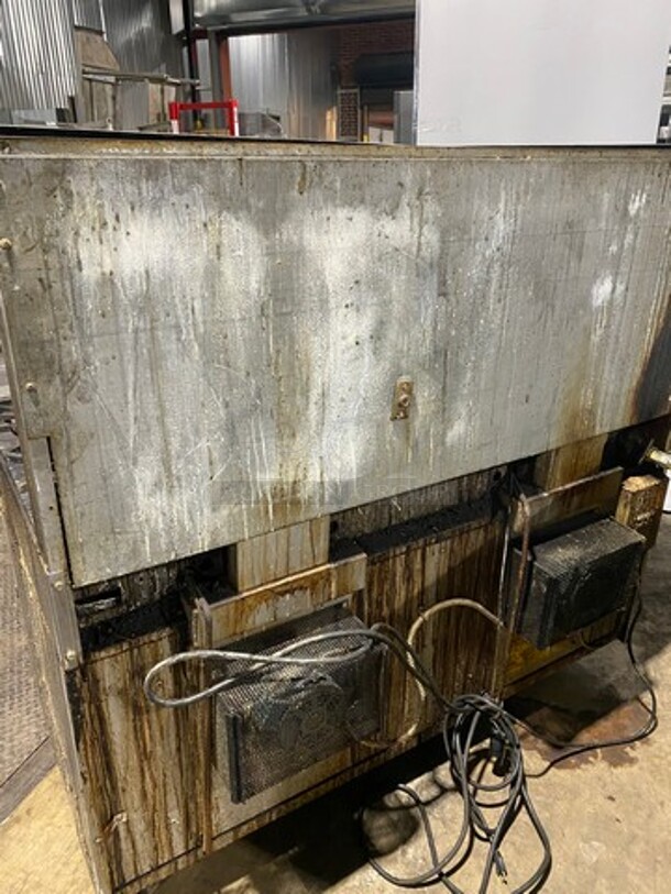 Garland Natural Gas Powered 10 Burner Stove! With 2 Full-Sized Convection Ovens! With Metal Oven Racks! With Raised Back Splash & Salamander Shelf! Stainless Steel! On Casters! WORKING WHEN REMOVED! - Image 3 of 11
