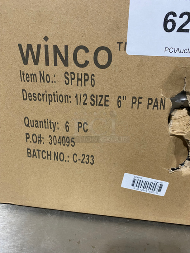 NEW! IN THE BOX! Winco Stainless Steel Perforated Food Pans! 6 Pans In Box! 6x Your Bid! - Image 2 of 8