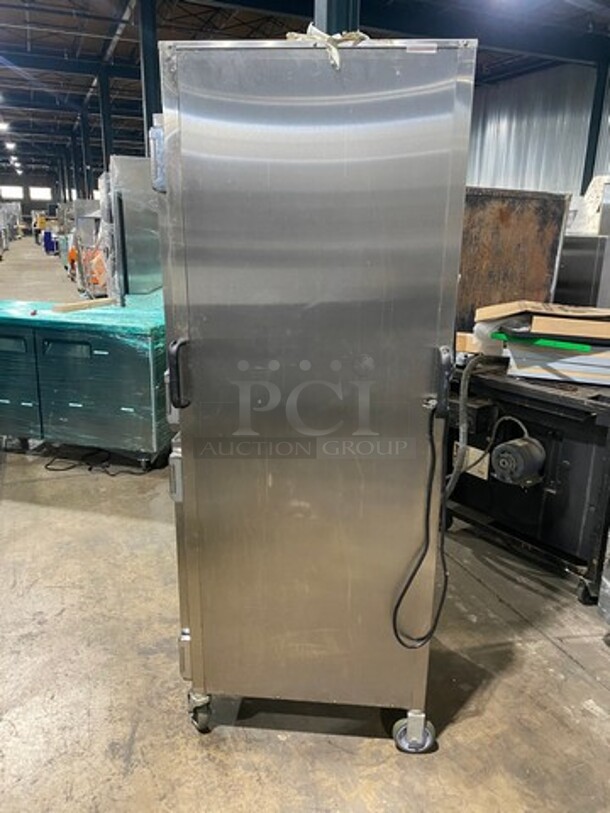 Alto Shaam Commercial Split Door Heated Holding Cabinet/ Food Warmer! All Stainless Steel! On Casters! WORKING WHEN REMOVED! Model: 1200UP SN: 1809890000 208/240V 60HZ 1 Phase - Image 3 of 9