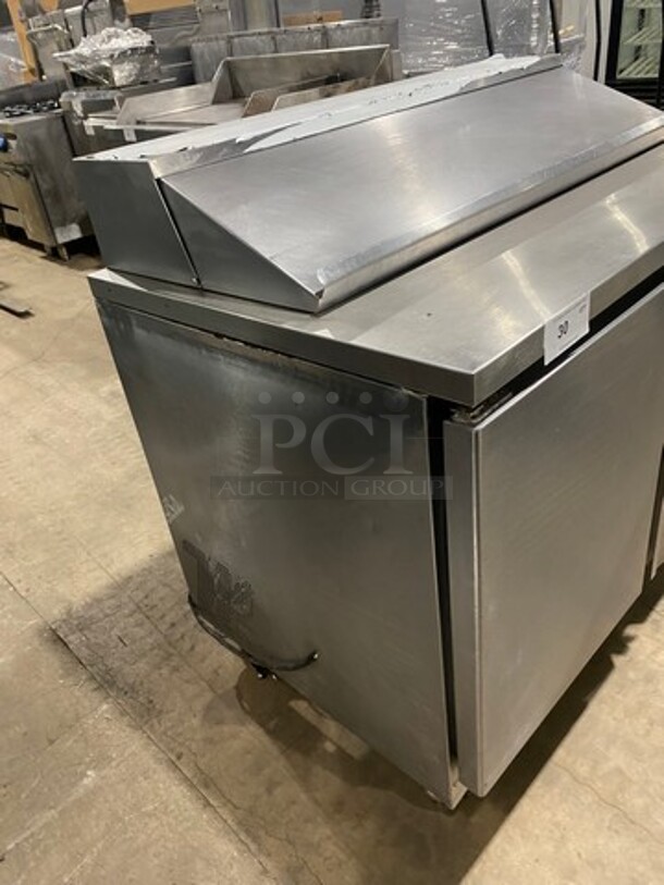 Migali Commercial Refrigerated Mega Top Sandwich Prep Table! With 2 Door Storage Space Underneath! Poly Coated Racks! All Stainless Steel! On Casters! Model: G3SP4812 SN: 10120088M 115V 60HZ 1 Phase - Image 2 of 9
