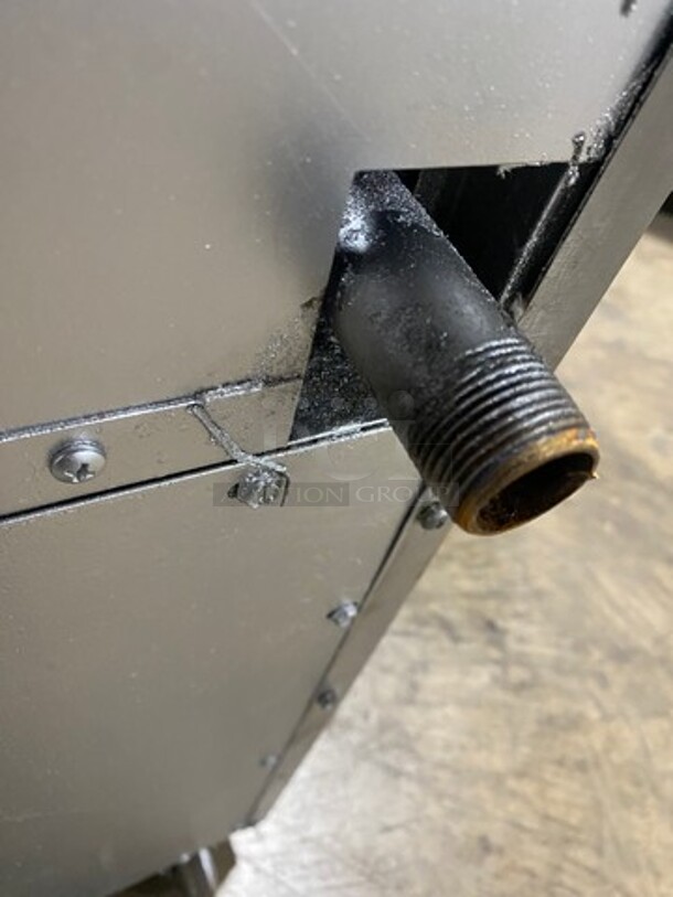 Imperial Commercial Natural Gas Powered 6 Burner Stove With Right Side Flat Griddle! Griddle Has Side Splashes! With Raised Back Splash And Salamander Shelf! With 2 Oven Underneath! Metal Oven Racks! All Stainless Steel! On Casters! - Image 11 of 11