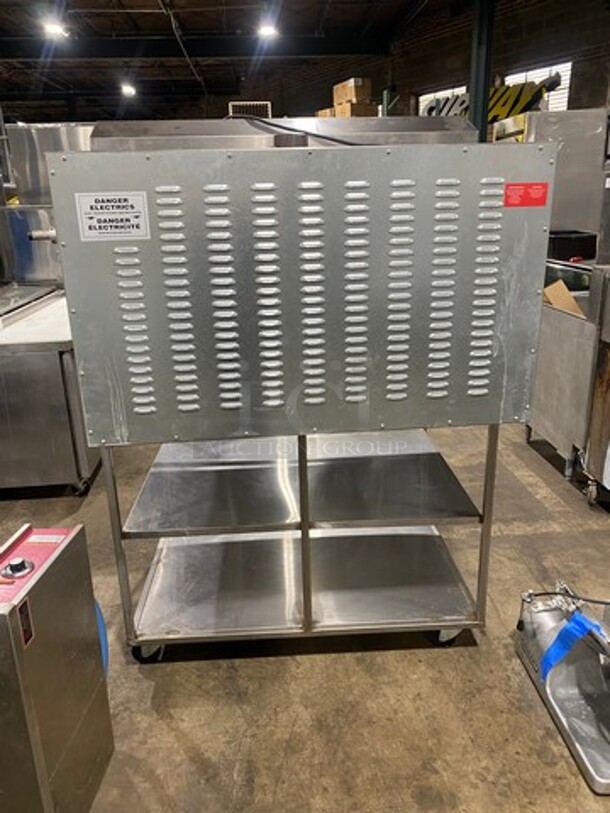 WOW! 2012 Doyon Commercial Natural Gas Powered Tripple Deck Pizza/ Baking Oven! With Shelf Storage Underneath! All Stainless Steel! On Casters! Model: PIZ6G SN: 282200000112 - Image 4 of 10