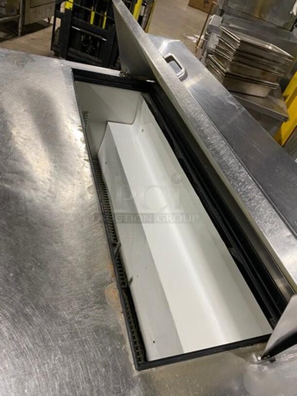 True Commercial Refrigerated Sandwich Prep Table! With 2 Door Underneath Storage Space! All Stainless Steel! On Legs! Model: TSSU6012 SN: 13478439 115V 60HZ 1 Phase - Image 8 of 9