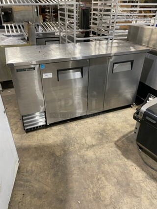 True Commercial 2 Door Bar Back Cooler! With Solid Doors! All Stainless Steel! Model: TBB3SHC SN: 9311069 115V 60HZ 1 Phase