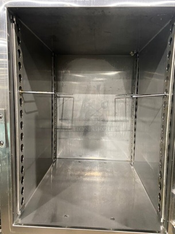 Alto Shaam Commercial Split Door Heated Holding Cabinet/ Food Warmer! All Stainless Steel! On Casters! WORKING WHEN REMOVED! Model: 1200UP SN: 1809890000 208/240V 60HZ 1 Phase - Image 6 of 9