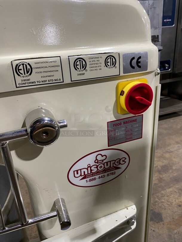 FAB! Unisource Spiral Mixer With Mixing Bowl And Guard! With Spiral Hook! Working When Removed! MODEL HL17066K SN:S14010010 220V 3PH - Image 7 of 9