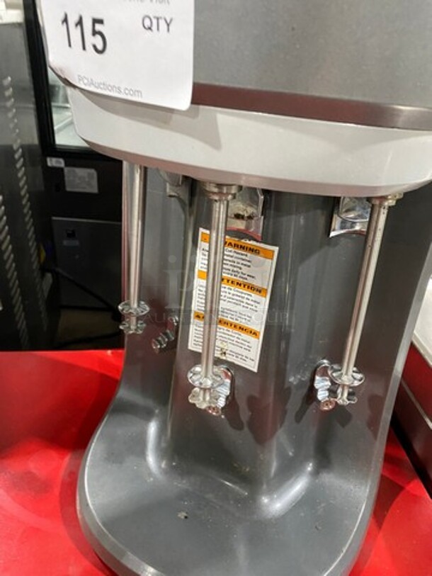 Hamilton Beach Commercial Countertop Professional 3 Spout Beverage/ Milkshake Mixer! Model: HMD400 SN: J4991L00289 120V - Image 5 of 8