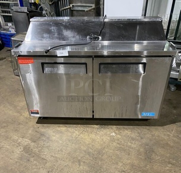 Turbo Air Commercial Refrigerated Sandwich Prep Table! With 2 Door Storage Space Underneath! All Stainless Steel! On Casters! Model: MST60 SN: KMS6TBZ070 115V - Image 1 of 9