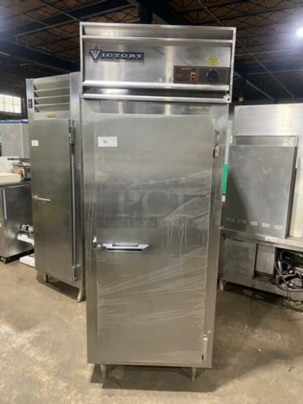 Victory Commercial Single Door Reach In Freezer! All Stainless Steel! On Legs!