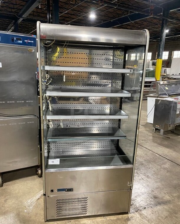 Sifa Commercial Refrigerated Open Grab-N-Go Display Case! With Pull Down Front Cover! Solid Stainless Steel! Model: GAEP6L096N0710 220/240V - Item #1113787