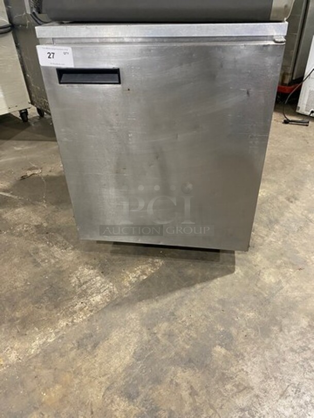 Delfield Commercial Single Door Lowboy/ Worktop Cooler! With Poly Coated Racks! All Stainless Steel! SN: 1405152002438 115V 60HZ 1 Phase - Image 1 of 7