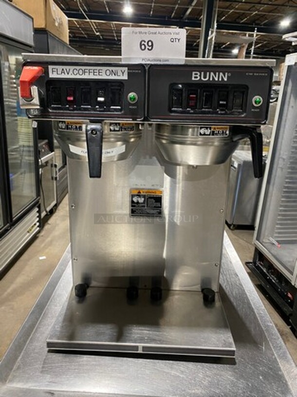 Bunn Commercial Countertop Dual Coffee Maker! With Hot Water Line! Stainless Steel!