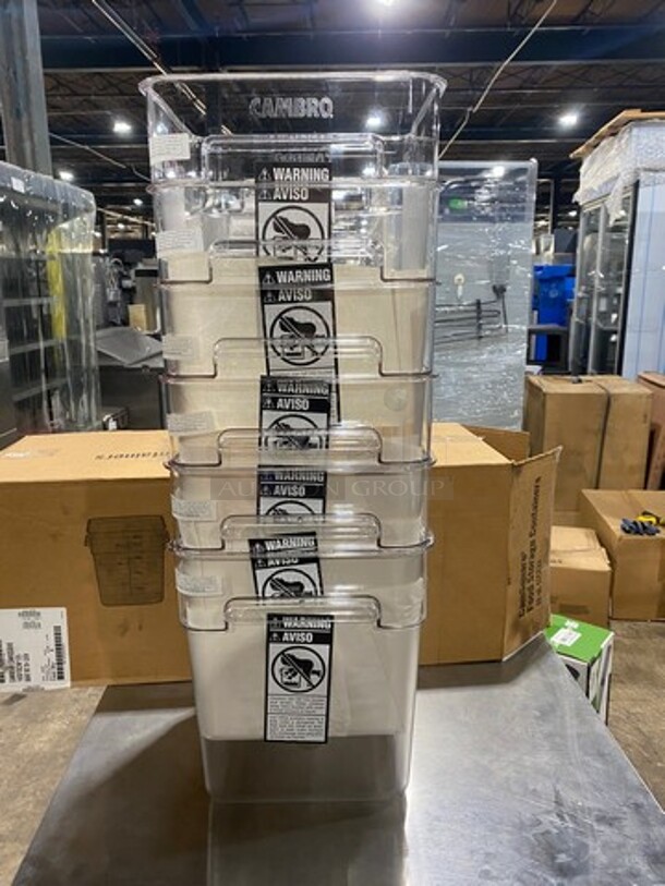 NEW! IN THE BOX! Cambro 18Qt Clear Poly Food Containers! 6 In A Box! 1 Box Per Number! 6x Your Bid! - Image 3 of 8