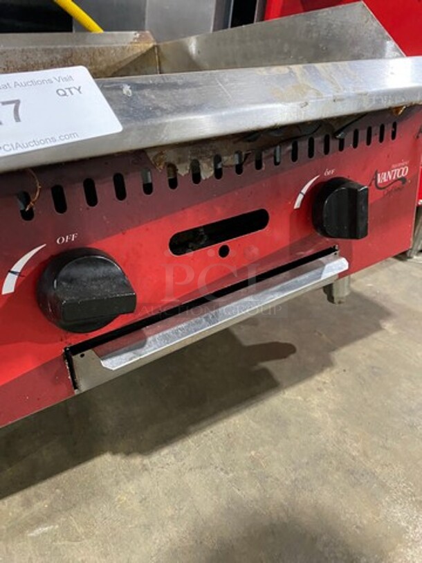 LATE MODEL! 2021Avantco Commercial Countertop Natural Gas Powered Flat Top Griddle! With Back And Side Splashes! All Stainless Steel! On Legs! Model: 177CAG24MG SN: 2458712110210282 - Image 6 of 8