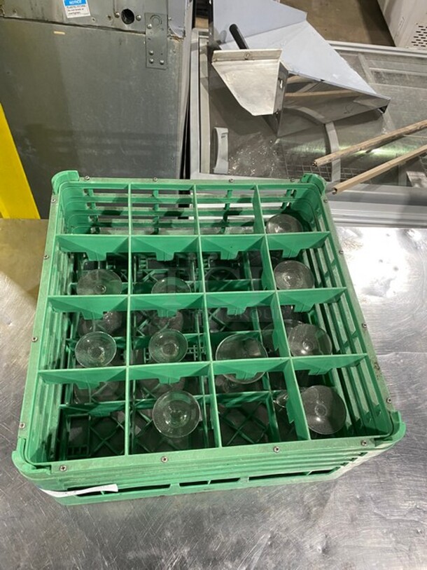 ALL ONE MONEY! Clear Glass Stemmed Martini Glasses! Includes Poly Cup Crate! - Image 2 of 5