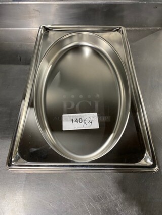 Stainless Steel Food Serving/ Showcase Pan! Great For Displaying Salads & Ready To Eat Foods! 4x Your Bid!