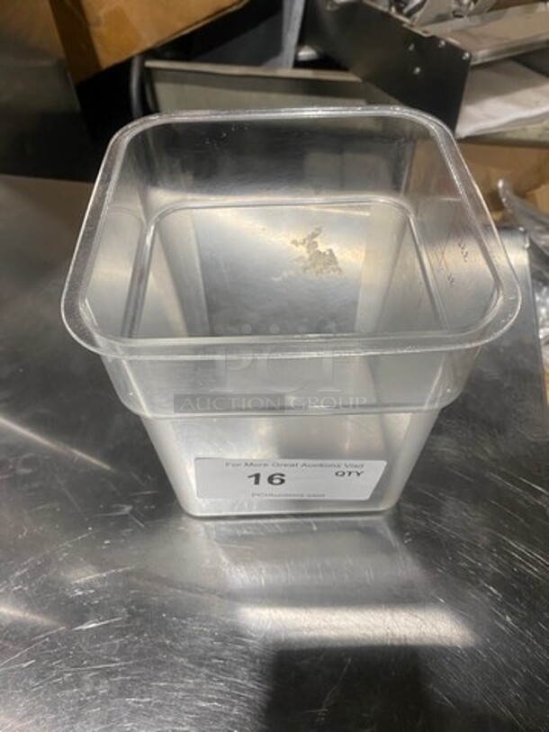 ALL ONE MONEY! Cambro 4Qt Clear Poly Food Container! - Image 2 of 5