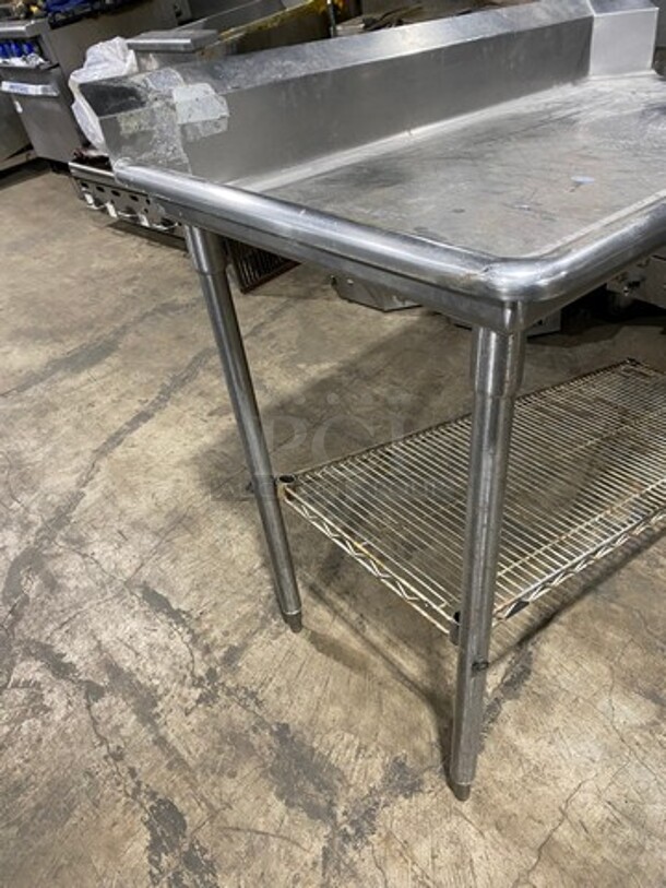 Solid Stainless Steel Side Dish Washing Table! With Back Splash! - Image 2 of 7