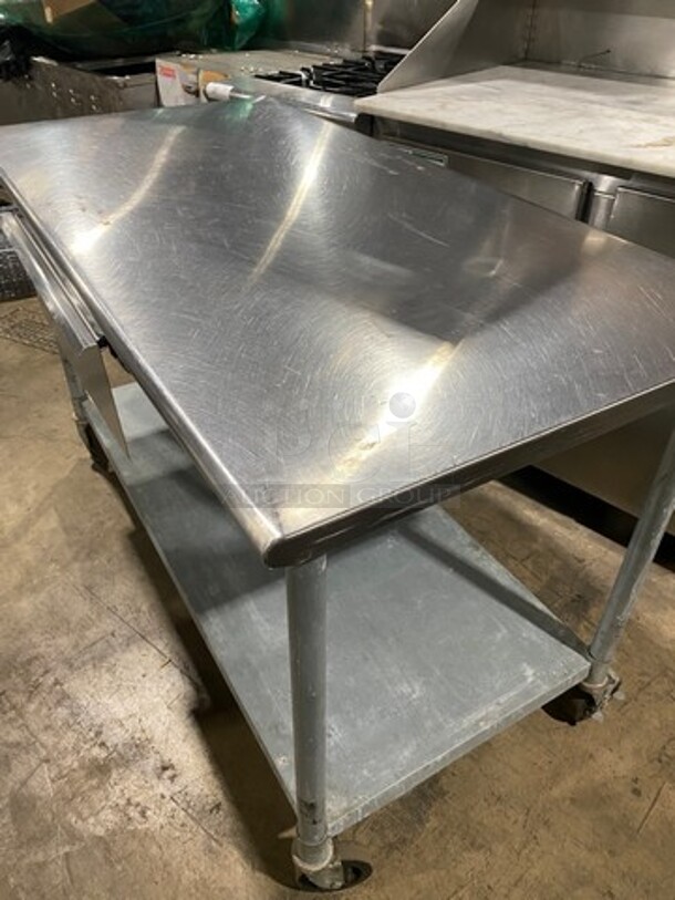 Eagle Solid Stainless Steel Work Top/ Prep Table! With Single Drawer! With Storage Space Underneath! On Casters! Model: T3060B SN: 0608230714 - Image 2 of 10