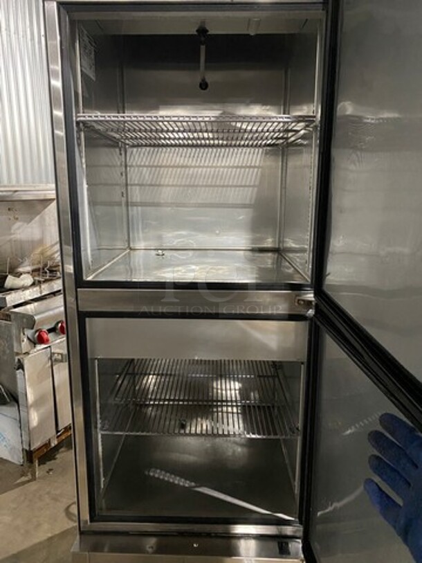 Sweet! True Commercial Split Door Dual Temp Half Cooler Half Freezer Combo Unit! All Stainless Steel! On Casters! Model: T23DT SN: 8868308 115V 60HZ 1 Phase - Image 7 of 11