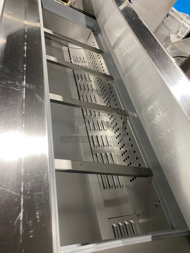 NICE! Continental Commercial Refrigerated Sandwich Prep Table! With Commercial Cutting Board! With 2 Door And 2 Drawer Underneath Storage Space! Poly Coated Racks! All Stainless Steel! On Casters! Model: RA60N12 SN: 16169412 115V 60HZ 1 Phase - Image 10 of 12