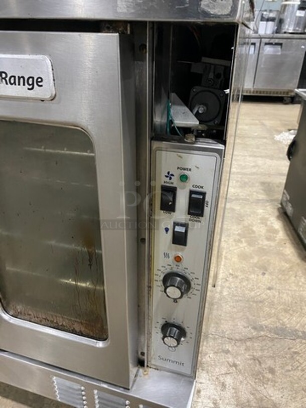 (x2) Great! US Range/Garland Commercial Natural Gas Powered Double Stacked Convection! Summit Series! With View Through Doors! With Metal Racks! Model SUMG100 Serial 1609100102756! On Legs! 2 X Your Bid Makes One Unit! - Image 9 of 12