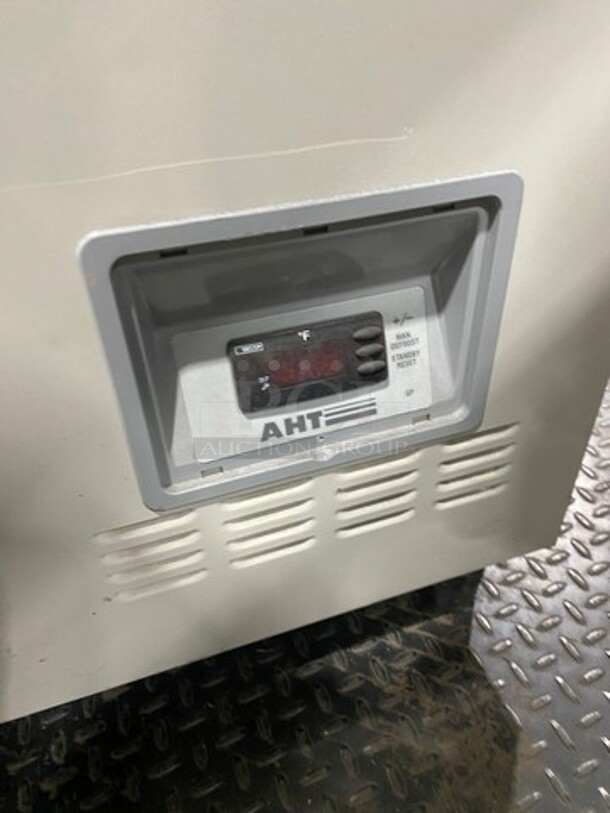 2016 AHT Chest Freezer Merchandiser! Model Manhattan210VS Serial 34990700000059! 110-120V 1Phase! With Baskets! One Glass Door Missing! On Legs!
 - Image 7 of 9