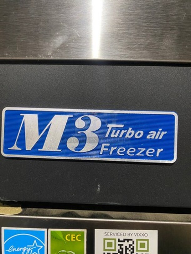 Turbo Air Commercial Single Door Reach In Freezer! All Stainless Steel! On Casters! Model: M3F241 SN: M3F2L7Y034 115V 60HZ 1 Phase - Image 10 of 10