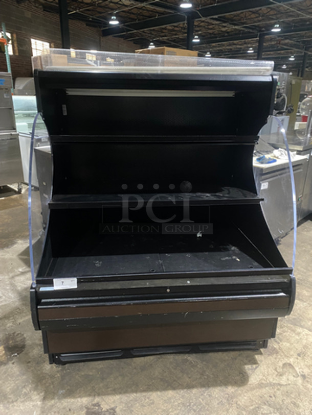 COOL! Structural Concepts Commercial Open Grab-N-Go Case Merchandiser! With 2 Shelves! With Front Case Cover! Model: HV48RSS3635A Encore Series SN: 593739EI133098 220V 60HZ 1 Phase