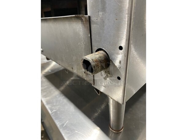 All Stainless Steel 24 Inch Countertop Natural Gas Powered Flat Grill! With Back & Side Splashes! On Legs! - Image 7 of 7
