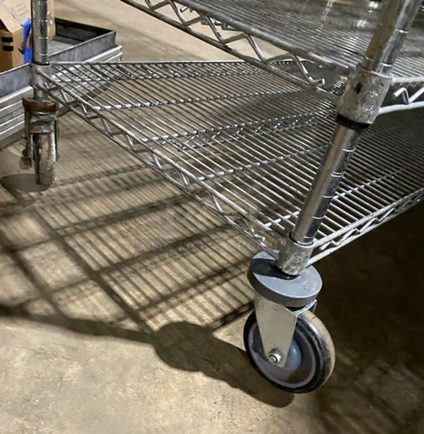 Metro Stainless Steel Wire Rack Shelves! On Commercial Casters! - Image 6 of 7